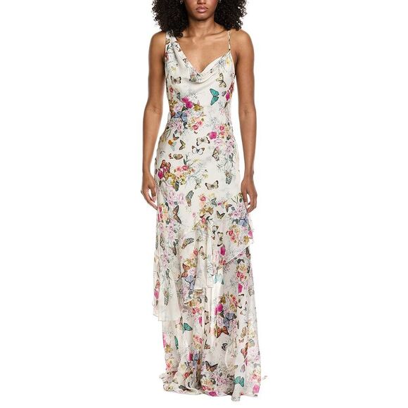 L’AGENCE Dresses & Skirts - L’Agence Womens L'agence Viola Asymmetrical Cowl Neck Gown, White